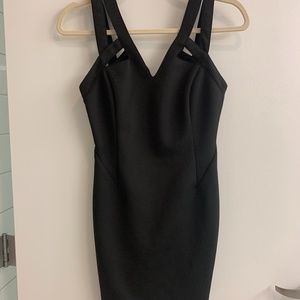 Forever21 black v-neck mini dress